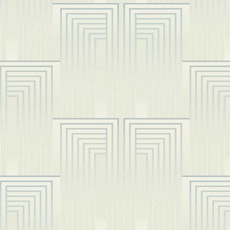 Wallpaper Vanishing Wallpaper // Dusty Blue & Silver 