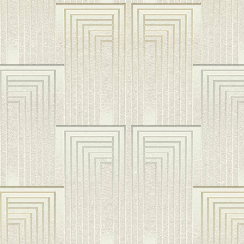 Wallpaper Vanishing Wallpaper Sample // Silver & Gold 8 x 10 