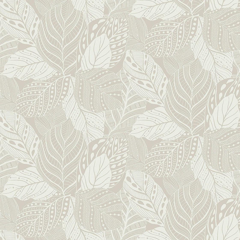 Wallpaper Vinca Wallpaper Sample // White Metallic 8 x 10 