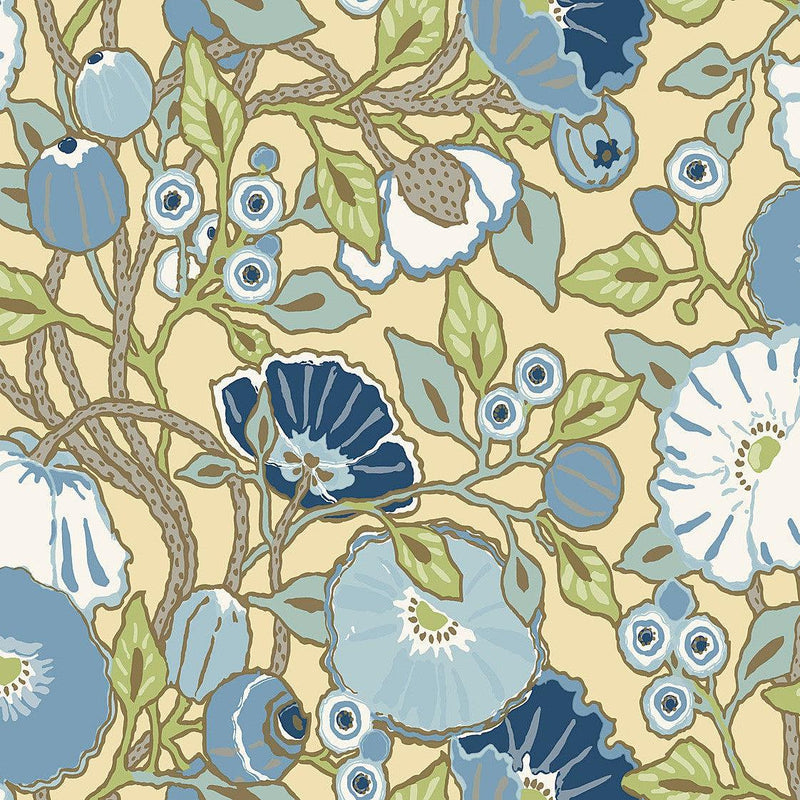 Wallpaper Vincent Poppies Wallpaper Sample // Sunflower 8 x 10 