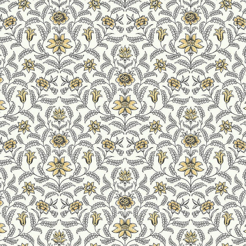 Wallpaper Vintage Blooms Wallpaper // Yellow 