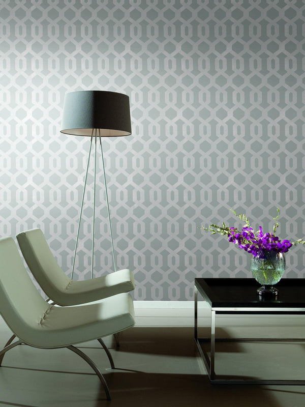 Wallpaper Viva Lounge Wallpaper // Silver Metallic 