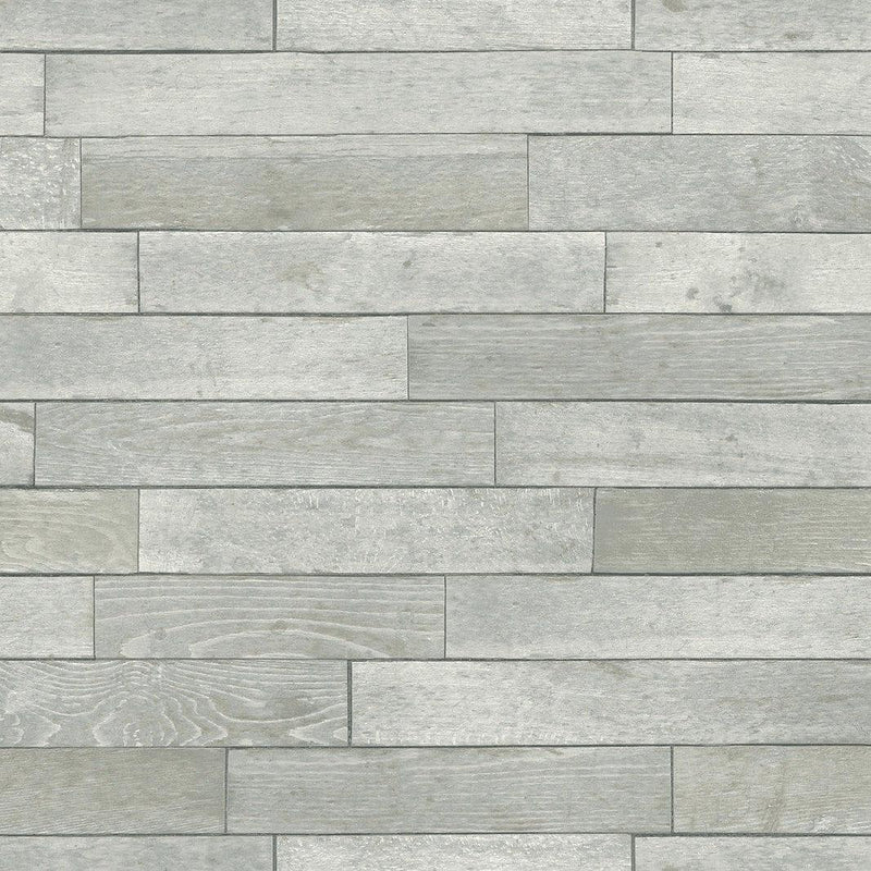 Wallpaper Warehouse Planks Peel & Stick Wallpaper Sample // Grey 8 x 10 