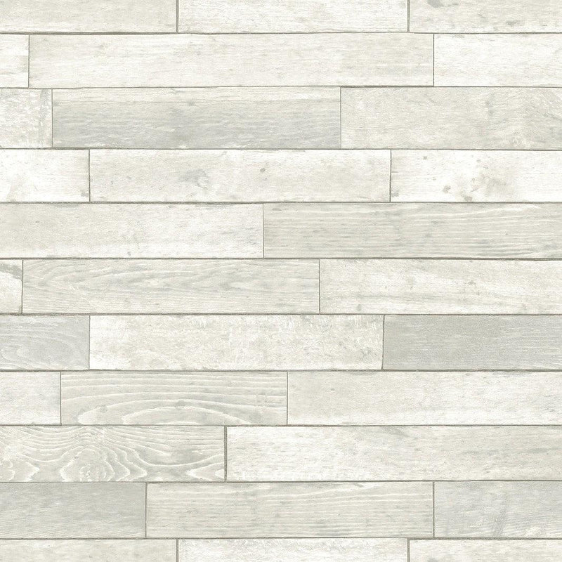 Wallpaper Warehouse Planks Peel & Stick Wallpaper Sample // White 8 x 10 