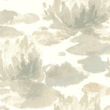 Wallpaper Water Lily Wallpaper // Grey 