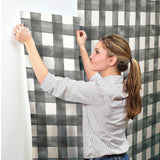 Wallpaper Watercolor Check Wallpaper // Black & White 