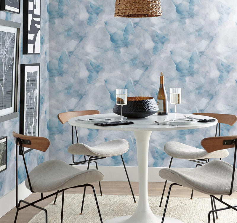 Wallpaper Watercolor Silks Peel & Stick Wallpaper // Blue 