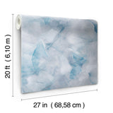 Wallpaper Watercolor Silks Peel & Stick Wallpaper // Blue 