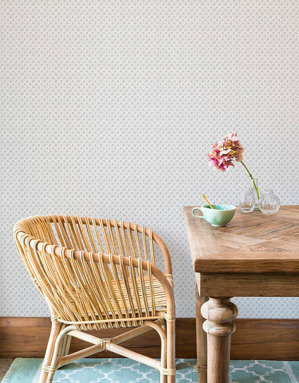 Wallpaper Wicker Weave Wallpaper // Grey 