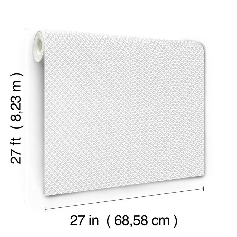 Wallpaper Wicker Weave Wallpaper // Grey 