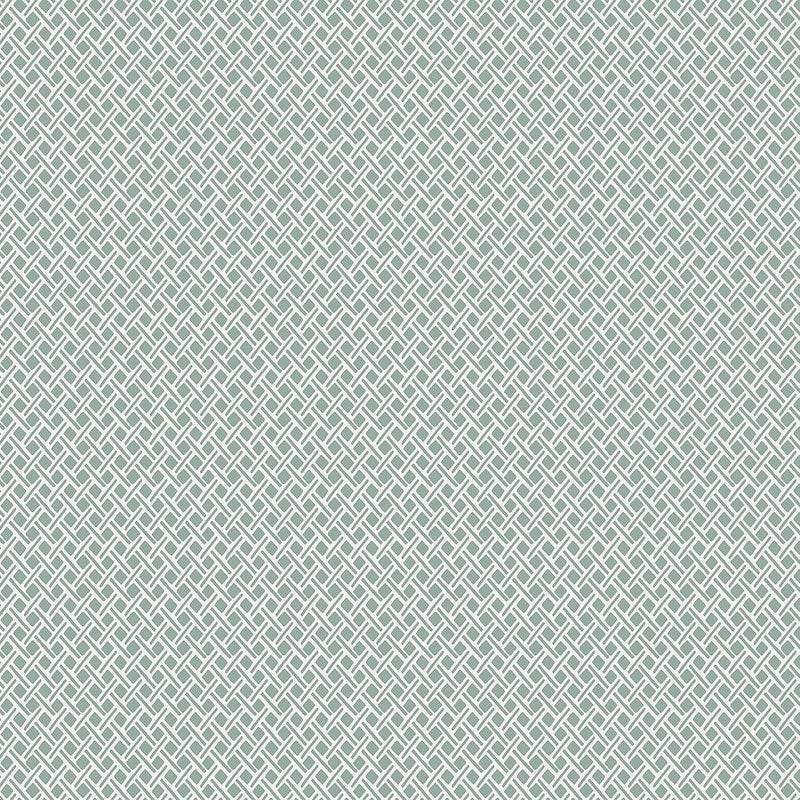 Wallpaper Wicker Weave Wallpaper Sample // Green 8 x 10 