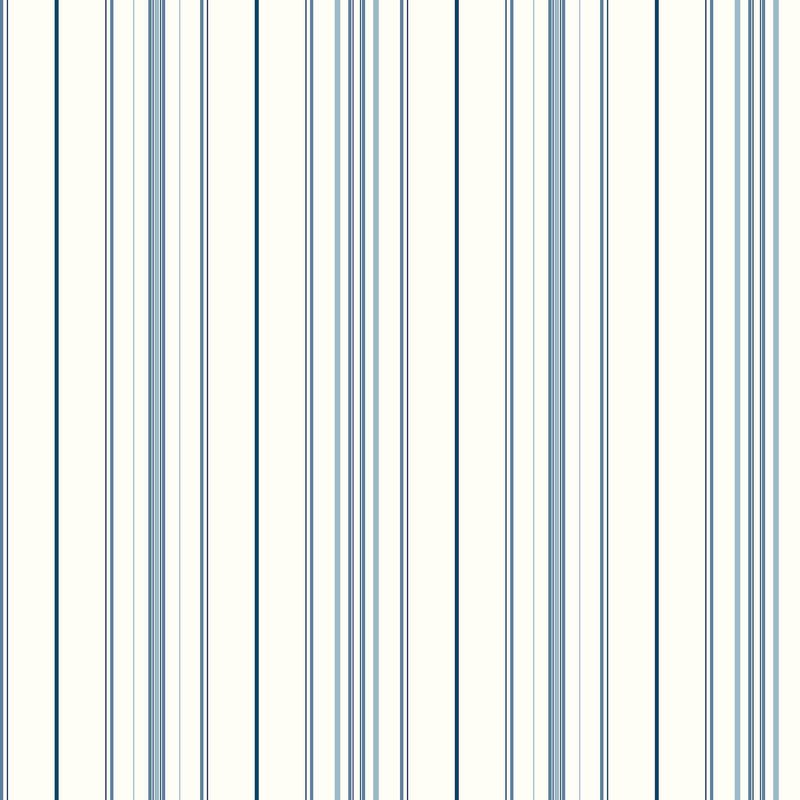 Wallpaper Wide Pinstripe Wallpaper Sample // Blue 8 x 10 