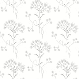 Wallpaper Wildflower Wallpaper // Grey 