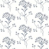 Wallpaper Wildflower Wallpaper // Navy 