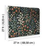 Wallpaper Wildwood Garden Wallpaper // Black & Red 