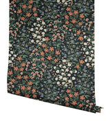 Wallpaper Wildwood Garden Wallpaper // Black & Red 