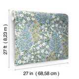 Wallpaper Wildwood Garden Wallpaper // Blue & White 