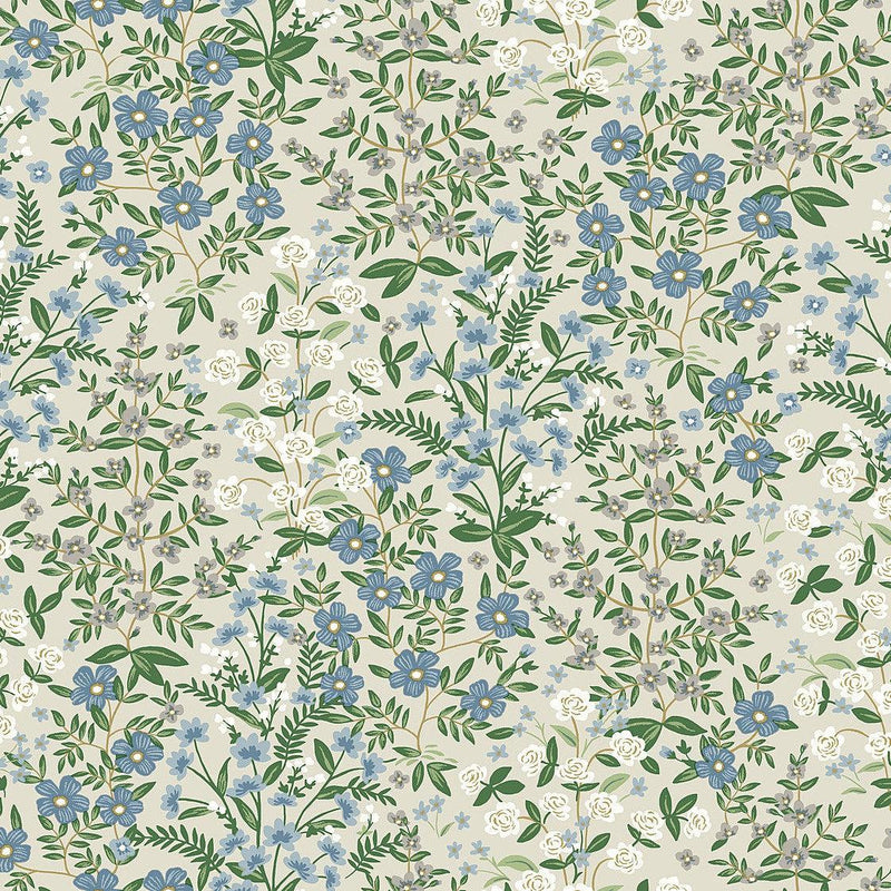 Wallpaper Wildwood Garden Wallpaper Sample // Beige & Green 8 x 10 