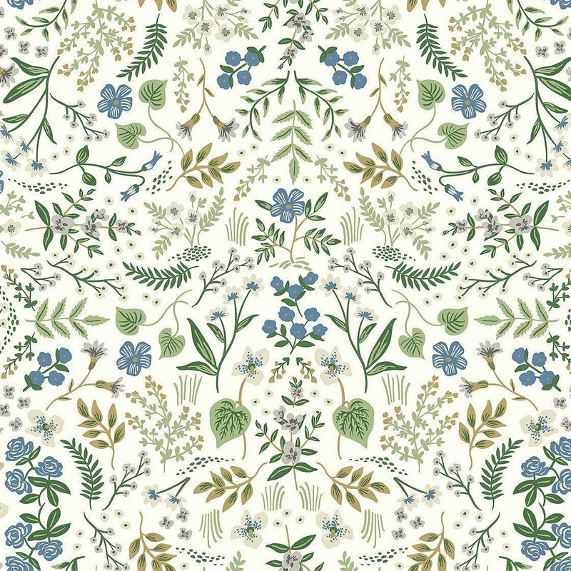 Wallpaper Wildwood Wallpaper Sample // Blue & Green 8 x 10 