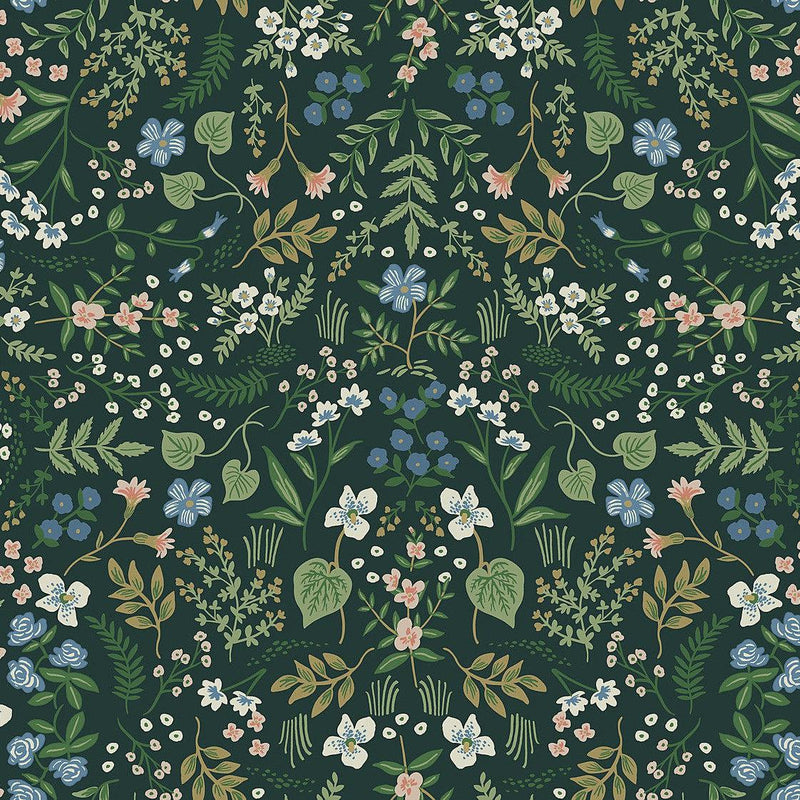 Wallpaper Wildwood Wallpaper Sample // Hunter Green 8 x 10 