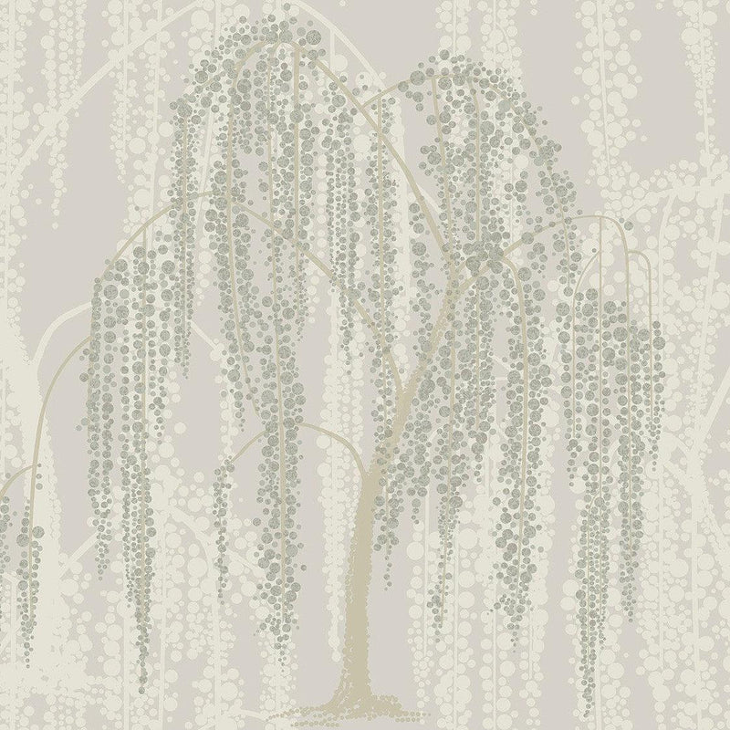 Wallpaper Willow Glow Wallpaper Sample // Light Taupe 8 x 10 