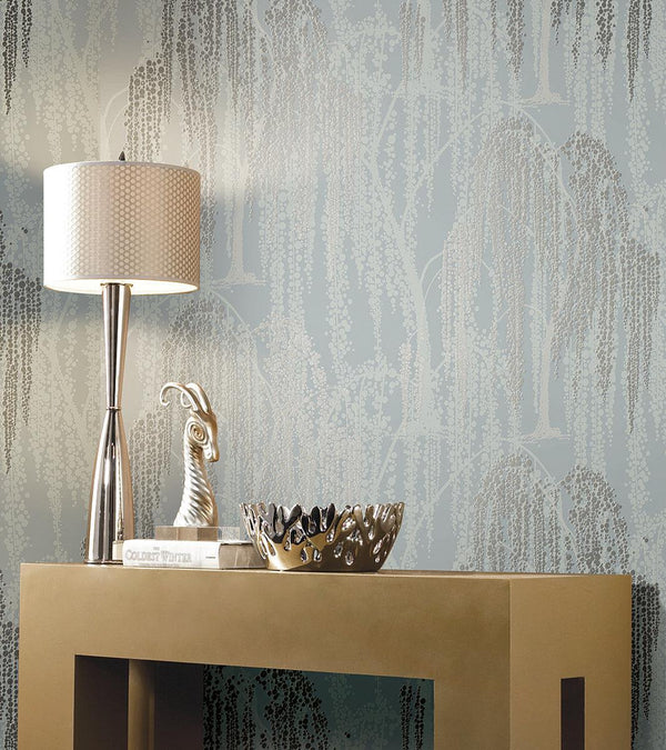 Wallpaper Willow Glow Wallpaper // Smokey Blue 