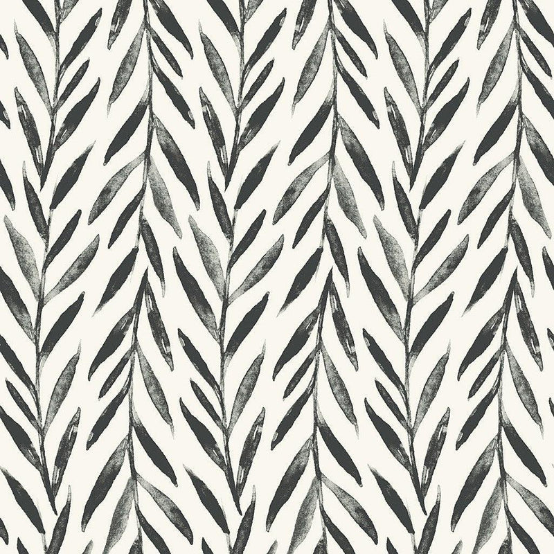 Wallpaper Willow Wallpaper Sample // Black 8 x 10 