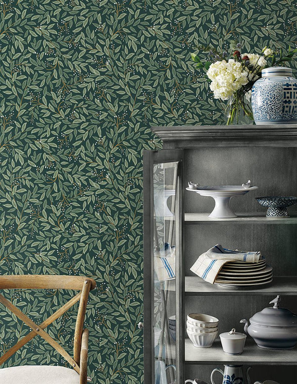Wallpaper Willowberry Peel & Stick Wallpaper // Emerald 