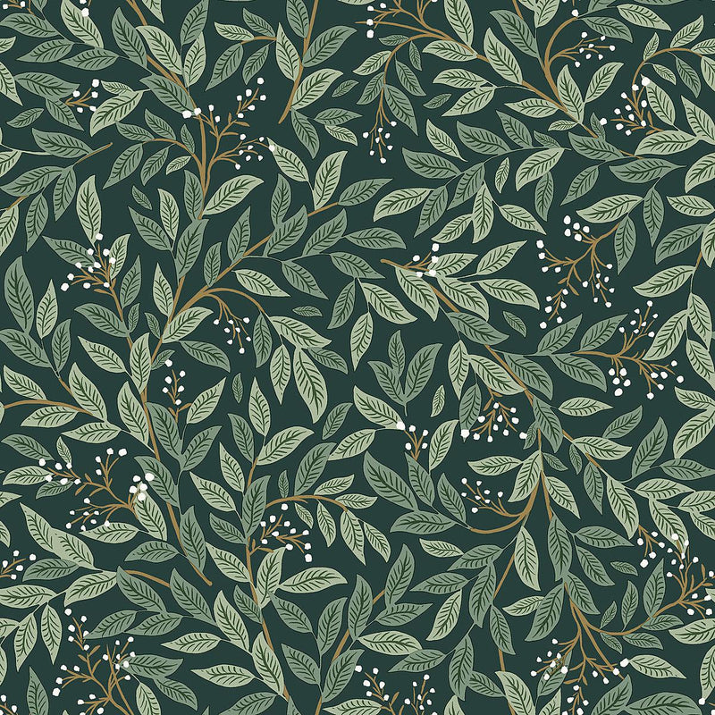 Wallpaper Willowberry Peel & Stick Wallpaper Sample // Emerald 8 x 10 