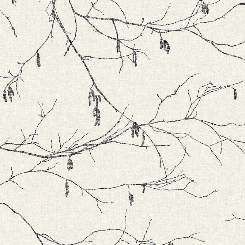 Wallpaper Winter Branches Wallpaper Sample // White 8 x 10 