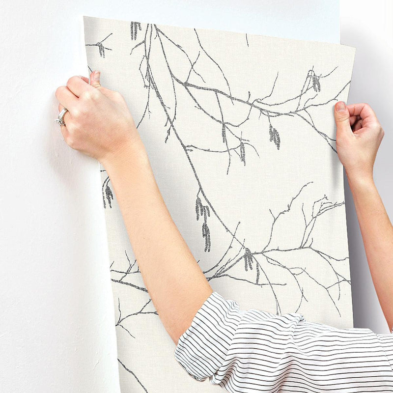 Wallpaper Winter Branches Wallpaper // White 
