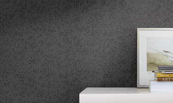 Wallpaper Wires Crossed Wallpaper // Dark Grey Metallic 