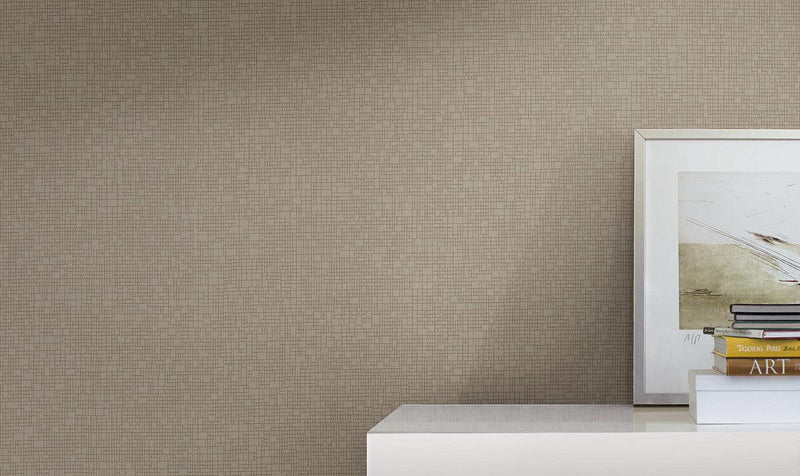 Wallpaper Wires Crossed Wallpaper // Light Grey Metallic 