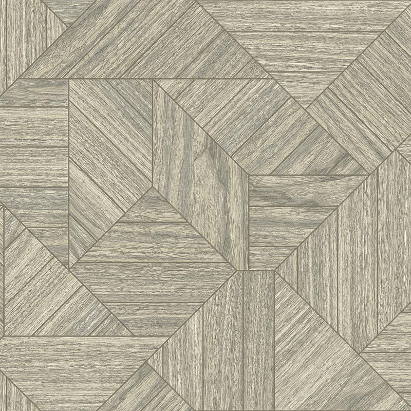 Wallpaper Wood Geometric Wallpaper // Grey 