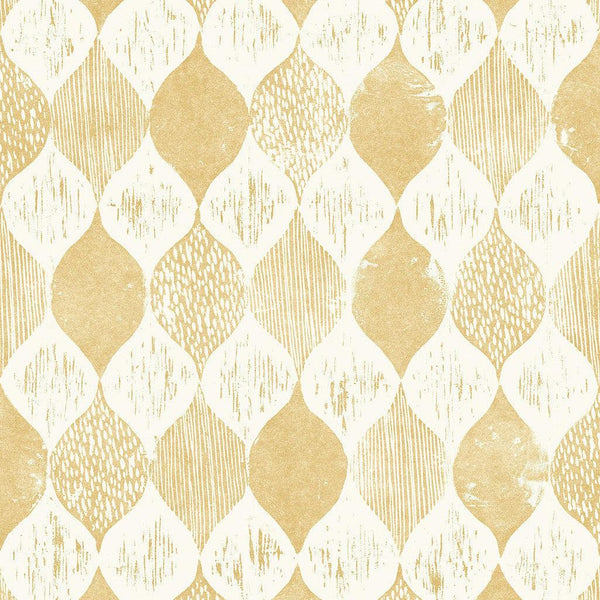 Wallpaper Woodblock Wallpaper // Yellow 
