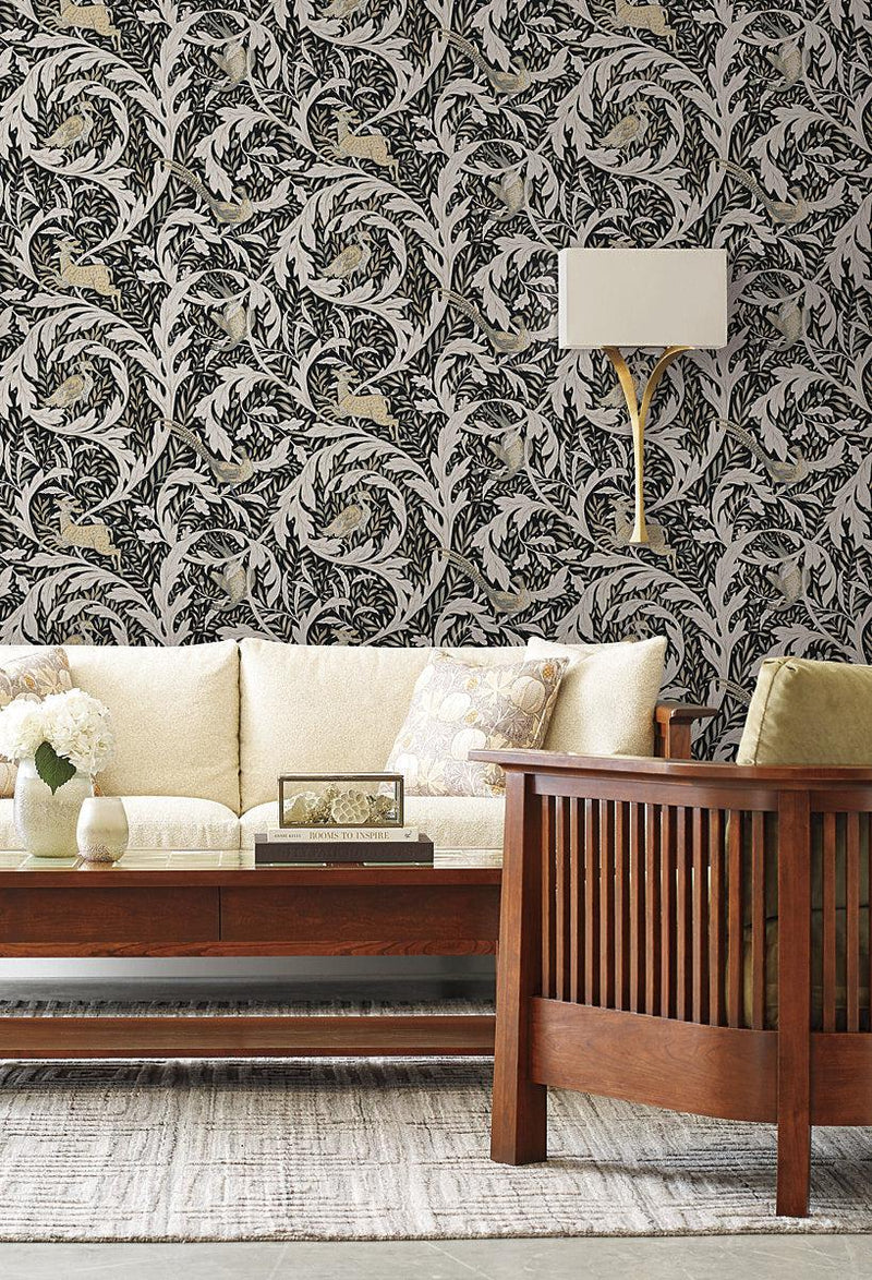 Wallpaper Woodl& Tapestry Wallpaper // Black 