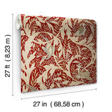 Wallpaper Woodland Tapestry Wallpaper // Red Metallic 