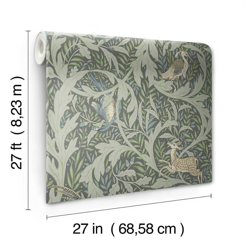 Wallpaper Woodland Tapestry Wallpaper // Sage 