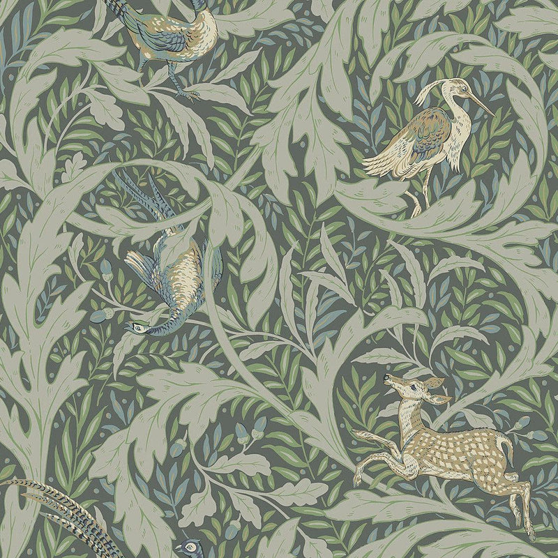 Wallpaper Woodland Tapestry Wallpaper Sample // Sage 8 x 10 