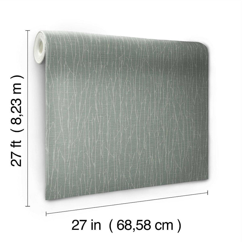 Wallpaper Woodland Twigs Wallpaper Sample // Sage 8 x 10 