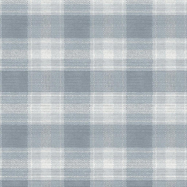 Wallpaper Woven Buffalo Check Wallpaper // Blue 