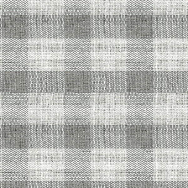 Wallpaper Woven Buffalo Check Wallpaper // Grey 