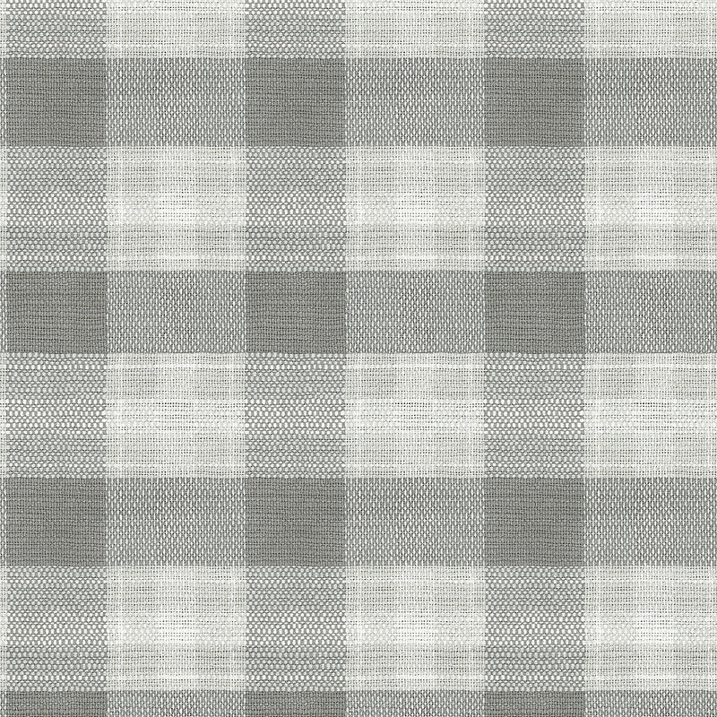 Wallpaper Woven Buffalo Check Wallpaper Sample // Grey 8 x 10 