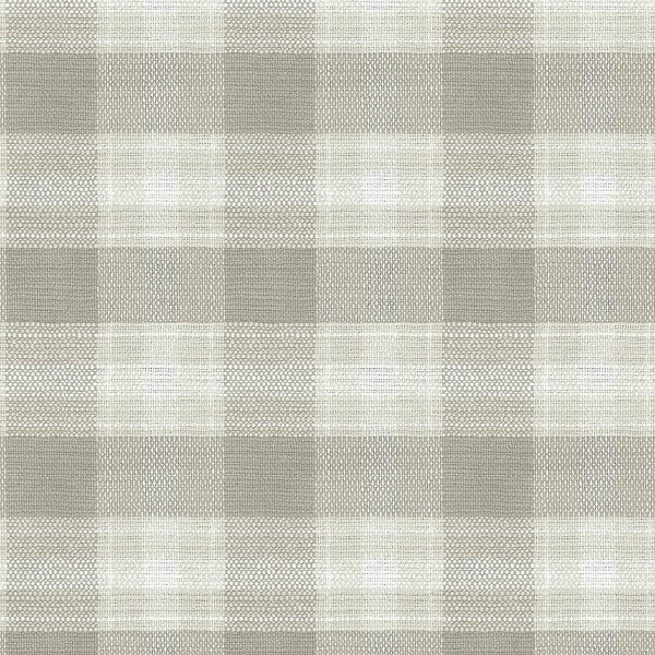 Wallpaper Woven Buffalo Check Wallpaper Sample // Linen 8 x 10 