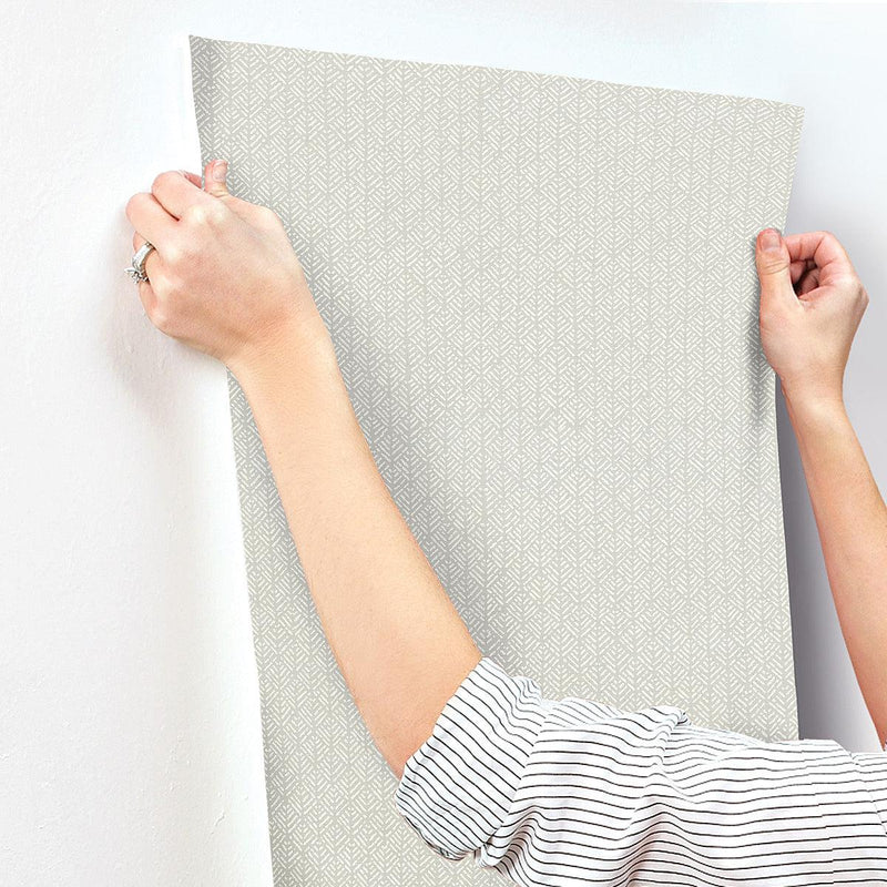 Wallpaper Woven Texture Wallpaper // Light Grey 