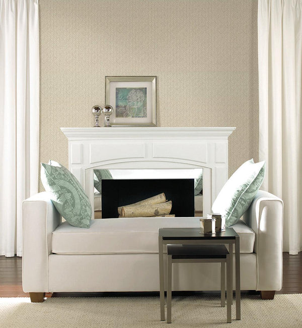 Wallpaper Woven Texture Wallpaper // Tan 