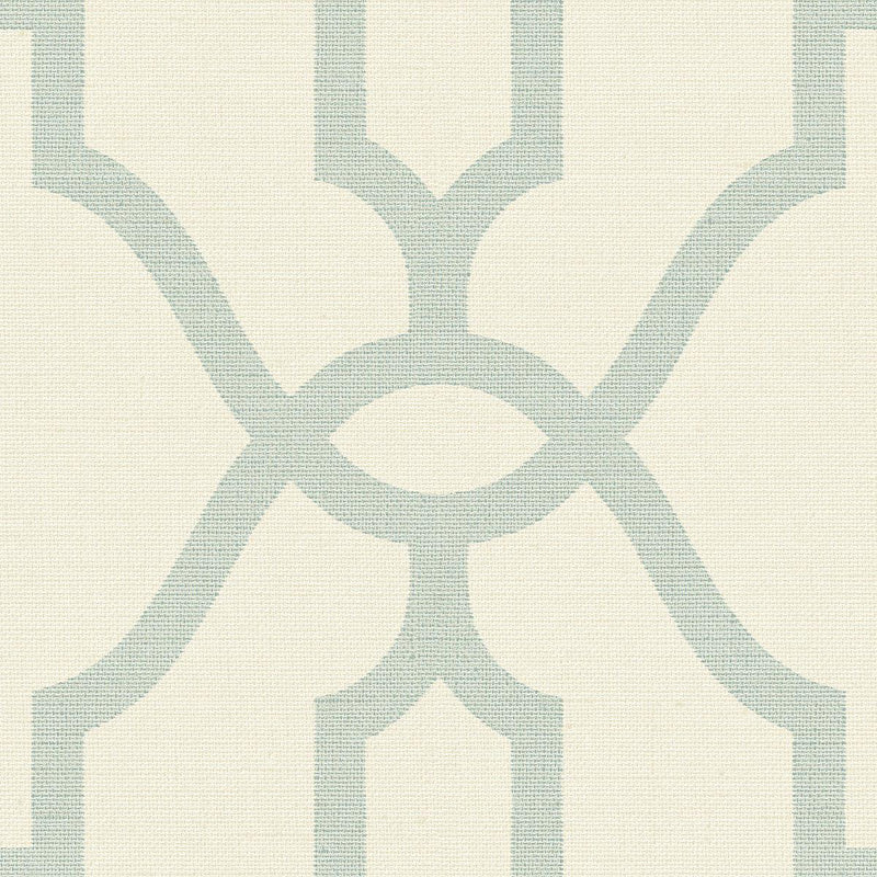 Wallpaper Woven Trellis Wallpaper Sample // Eggshell 8 x 10 