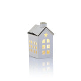 Holiday Decorative Objects Porcelain LED House w/ Gold Roof 