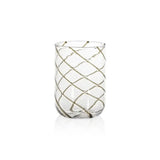 Holiday Bar & Drinkware Swirl Design Glass Tumbler // Gray 