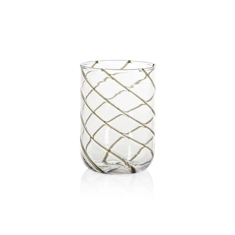 Holiday Bar & Drinkware Swirl Design Glass Tumbler // Gray 